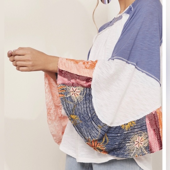 We the Free People Friday Fever Batwing Boho Top - Picture 2 of 7